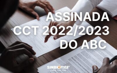 SINDIÓPTICA-SP ASSINA CONVENÇÃO COLETIVA  2022/2023 COM OS COMERCIÁRIOS DO ABC