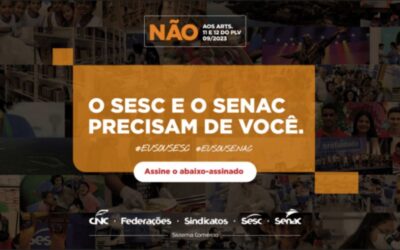 Abaixo-assinado contra desvio de verbas de Sesc e Senac para a Embratur coletou mais de 40 mil assinaturas em um dia