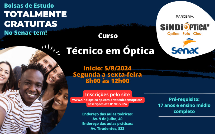 Curso Gratuito de Técnico em Óptica