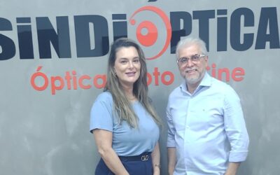 Presidente do SindiópticaSP recebe diretora executiva da Abióptica para fortalecer o setor Óptico nacional